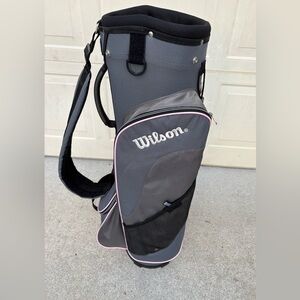 Wilson Women’s Gray Golf Bag with Light Pink Accents
